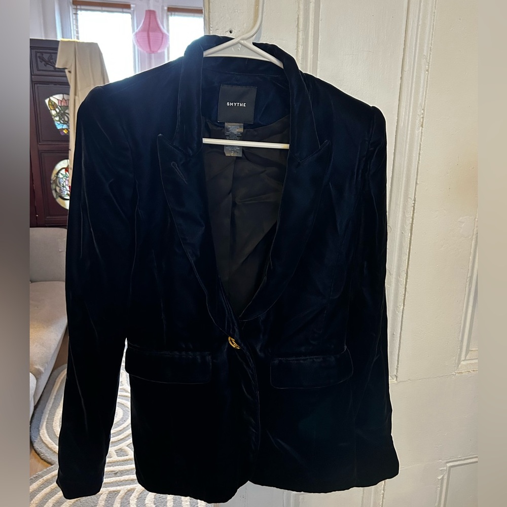 Smythe - Navy Velvet Blazer